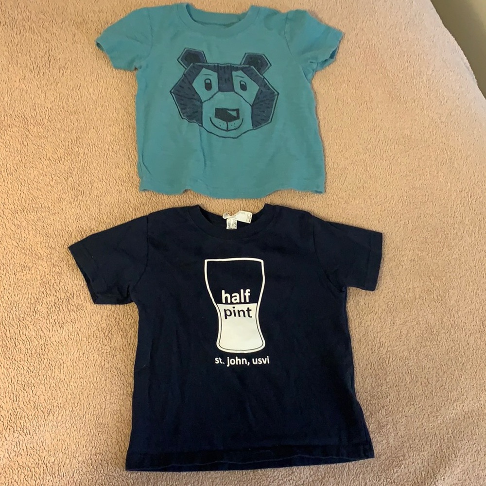Little boy short sleeve summer tee’s size 2T